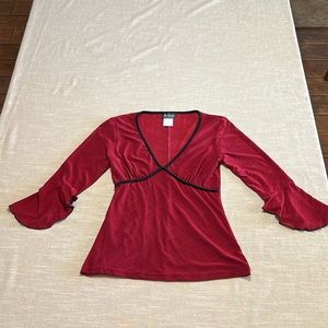 A-list by wrapper Maroon light weight dress top. Size Medium